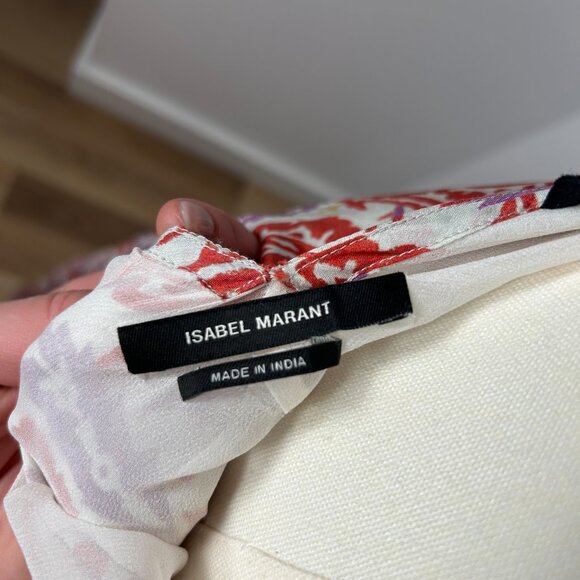 Isabel Marant printed silk crepe de chine halterneck midi dress size FR 34 - Picture 6 of 6
